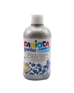 Tempera paint for kids, Carioca, plastic, 500 ml, silver, 1 piece