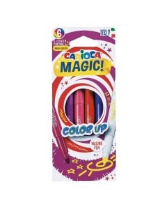 Colored markers for children, Carioca, plastic, 18x7x1.2 cm, miscellaneous, 6 pieces