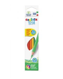 Colored pencils for kids, Tita, Carioca, synthetic resin, 5x0.9x21.5 cm, miscellaneous, 6 pieces