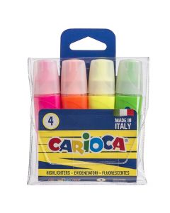 Highlighter pens set, Carioca, plastic, 10x10 cm, miscellaneous, 4 pieces