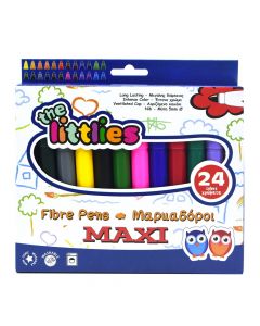 Colored markers for children, Maxi, The Littlies, plastic, 18.5x3x17 cm, miscellaneous, 24 pieces