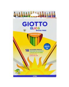Colored pencils for kids, Elios Tri, Giotto, Fila, synthetic resin, 16.5x18x1 cm, miscellaneous, 18 pieces