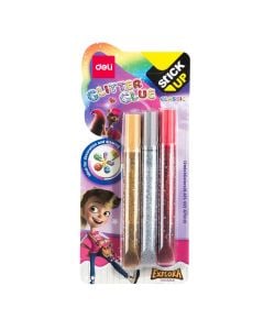 Glitter ngjites Deli, 3 cope