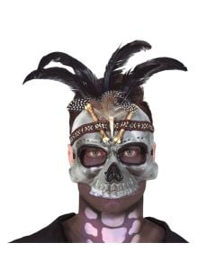 Maskë fytyre, VooDoo, plastike, gri, 1 copë