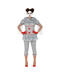 Kostum halloweeni per femra, killer clown, S