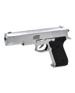 Pistoletë lodër për fëmijë, plastikë, 24 cm, e zezë dhe gri, 1 copë