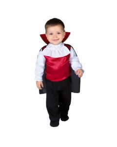 Kostum për beba Dracula, 6-12 muajsh, kuqe, zezë