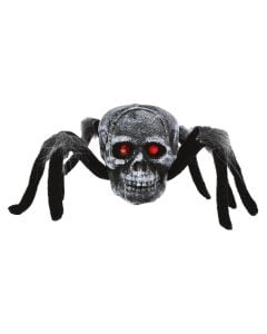 Merimangë me kafkë, halloween, plastik/poliestër, 34 cm, gri/e zezë, 1 copë