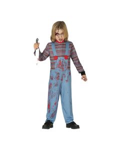 Kostum Halloweeni për meshkuj, Possesiv boy, poliestër, 7-9 vjec, e kaltër me gjak