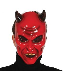 Maskë për fytyrën, me Djallin, plastike, kuqe