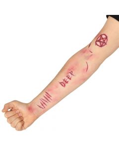 Stiker tatoo, Demon, lateks, bezhë, kuqe