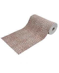 Non slip mat, PVC, brown whith leopard design, rollon 65 cm