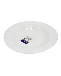Soup plate, Evolution, opal glass, white, Ø22 cm