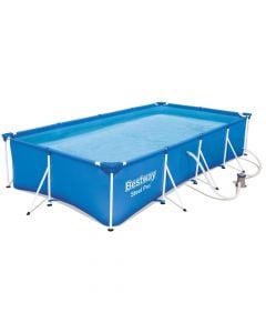 Bestway pool with filter pump, PVC / metal, blue, 4 mt x 2.11 mt x depth 81 cm