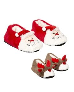 Children's slippers with Christmas characters, different colors, polyester, No. 27 - 30 and No. 31 - 34