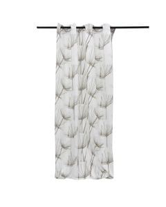 Perde me unaza, poliestër, krem, 140  x  260 cm