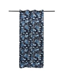 Ring curtains, polyester, black, 140 x 260 cm