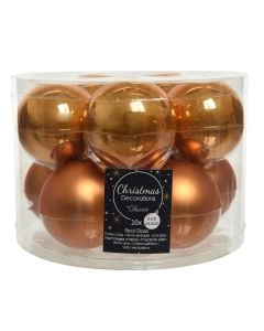 Decorative sphere (Pk 10), glass, orange, Dia. 6 cm