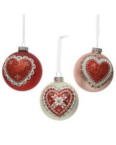 Sferë dekoruese, qelqi, ngjyra të ndryshme, Dia. 8 cm