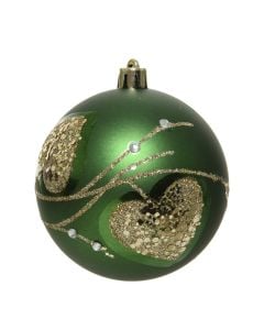 Sferë dekoruese, plastike, jeshile, Dia. 8 cm