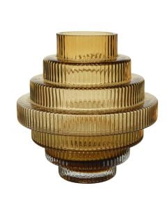 Decorative vases, glass, gold, Dia. 16 x 17.5 cm