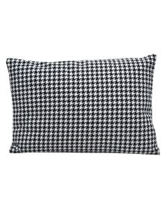 Decorative pillow, polyester, white + black, 35x50 cm