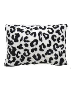 Decorative pillow, polyester,natural+ black, 35x50 cm