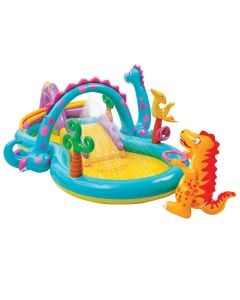 Swimming pool with children's games, PVC, different colors, 229x112x333 cm