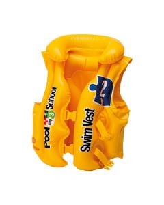Children's swimming vest, PVC, yellow, 12.7x3.8x19.5 cm