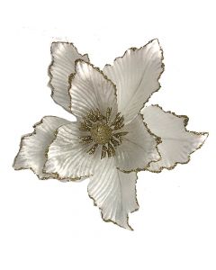 Lule dekoruese, e bardhë, Ø26 cm