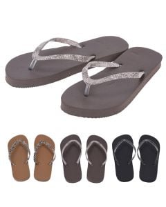 Beach slippers, rubber, brown, different colors