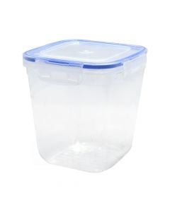 Storage container, with lid, Cook&Lock, PP/Silicone, clear/light blue, 1950 ml