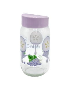 Jar, Elite, Glass/PP, clear/purple, 1000 cc