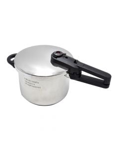 Pressure cooker, Abert, stainless steel 18/10, silver/black, Ø23 xH17 cm, 6 lt