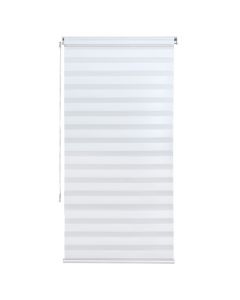 Zebra roll, polyester / plastic frame, white, 100x220 cm