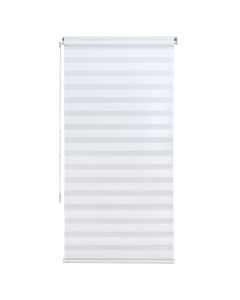 Zebra roll, polyester / plastic frame, white, 100x220 cm
