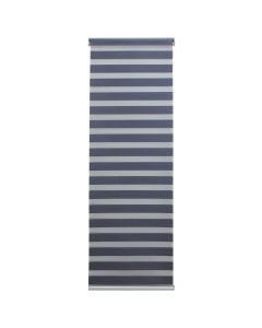 Grilë zebra, poliestër / kasë plastike, gri e errët, 80x240 cm