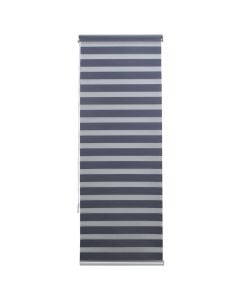 Zebra roll, polyester / plastic frame, dark grey, 91x240 cm