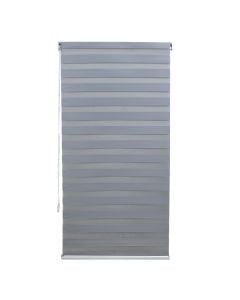 Zebra roll, polyester / plastic frame, grey, 91x175 cm