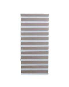 Zebra roll, polyester / plastic frame, brown, 80x175 cm