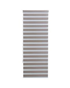 Zebra roll, polyester / plastic frame, brown, 91x240 cm