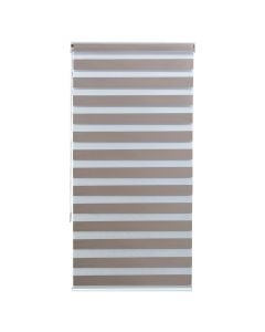 Zebra roll, polyester / plastic frame, brown, 100x220 cm