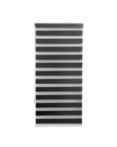 Grilë zebra, poliestër / kasë plastike, e zezë, 80x175 cm