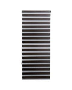 Grilë zebra, poliestër / kasë plastike, e zezë, 91x240 cm