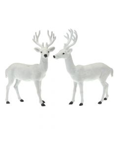 Decorative animal Reindeer, pp, white, 37 cm