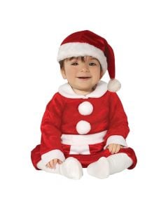 Kostum Krishtlindje për bebe, poliestër, e kuqe/e bardhë, mosha 12-18 muajsh