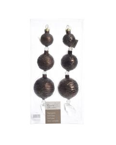 Varg dekorues, plastike, kafe çokollate, dia5x18cm