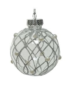 Sferë dekoruese, qelqi, transparente, Dia8cm