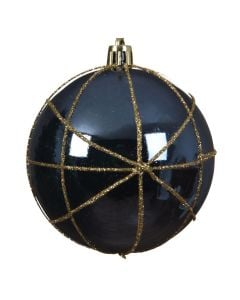 Decorative sphere, glass, dark blue, Dia8cm