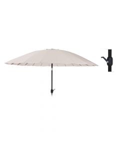 Garden umbrella, polyester/aluminium, cream, dia.325xH255 cm